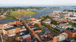 Views of Norwalk, CT with residential neighborhoods and parks, representing the city’s commitment to affordable, inclusive housing initiatives.