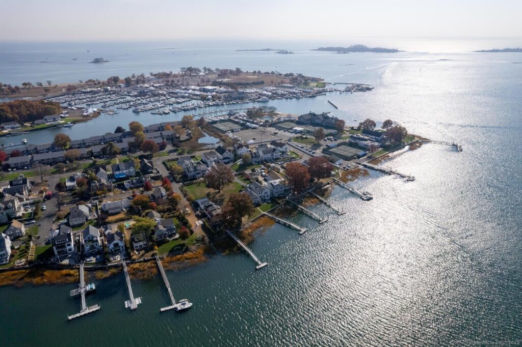 Drone footage of Norwalk, CT coastline